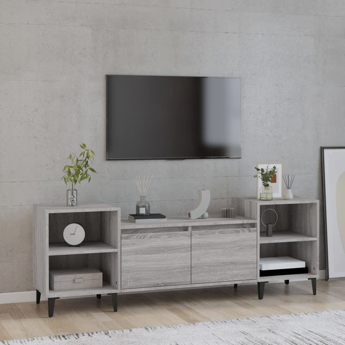 Tv-Meubel 60X35X55 Cm Bewerkt Hout Eikenkleurig