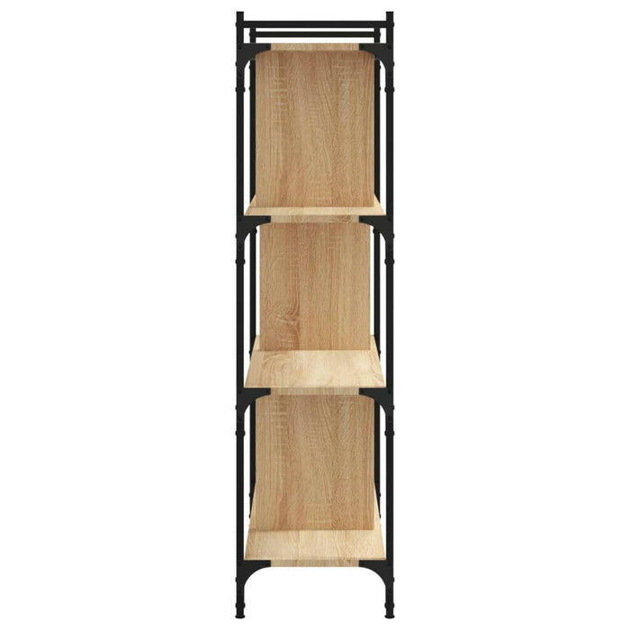 Boekenkast 4-Laags 76X32X123 Cm Bewerkt Hout Sonoma Eikenkleur