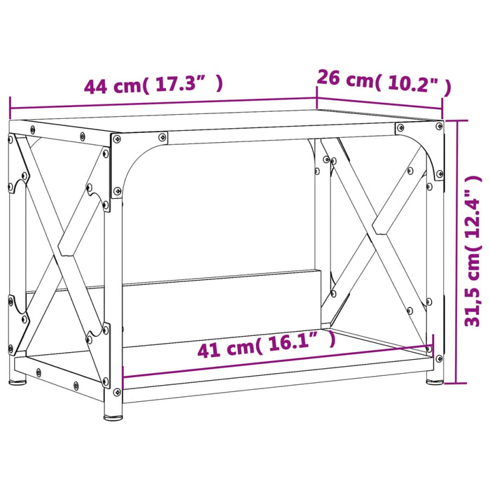 Printerstandaard 44X26X31,5 Cm Bewerkt Hout Kleur