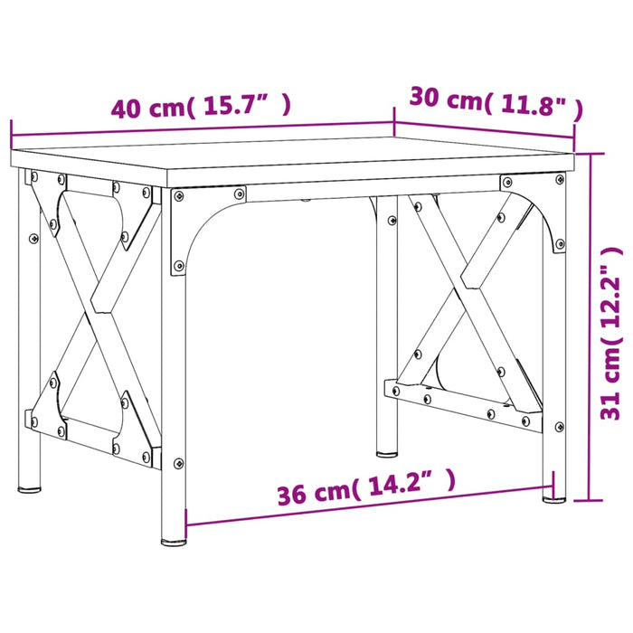 Printerstandaard 40X30X31 Cm Bewerkt Hout