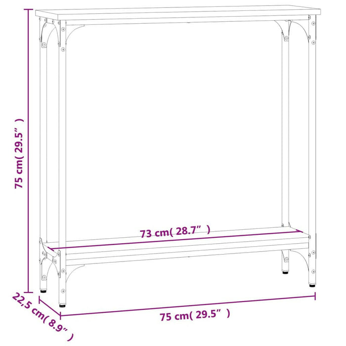 Wandtafel 75X22,5X75 Cm Bewerkt Hout Sonoma Eikenkleurig