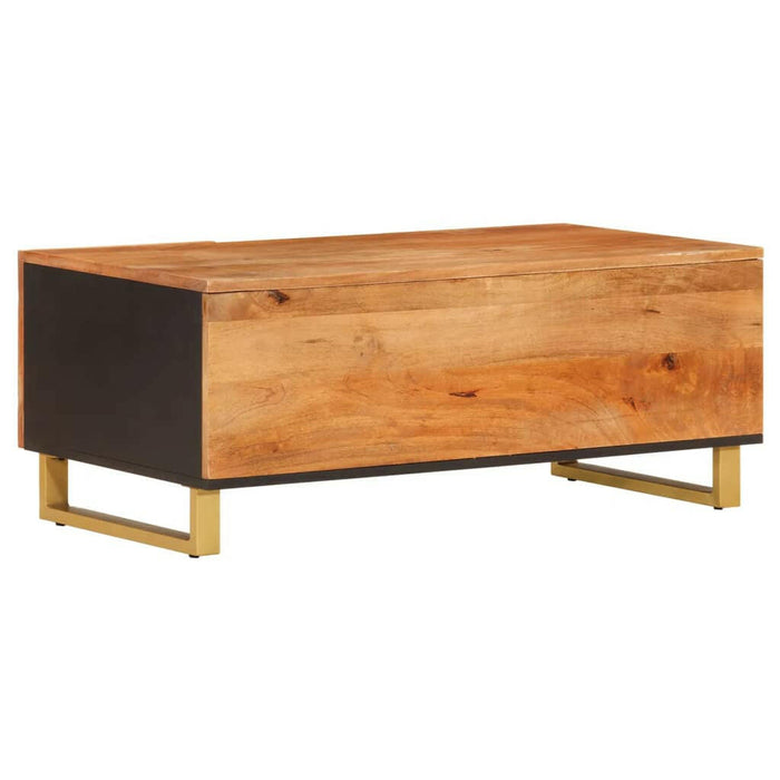 Salontafel 100X54X40 Cm Massief Mangohout Bruin En Zwart