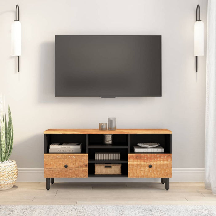 Tv-Meubel 100X33X46 Cm Massief Acaciahout