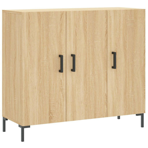 Dressoir 90X34X80 Cm Bewerkt Hout Sonoma Eikenkleurig