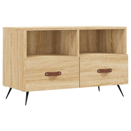 Tv-Meubel 80X36X50 Cm Bewerkt Hout Sonoma Eiken