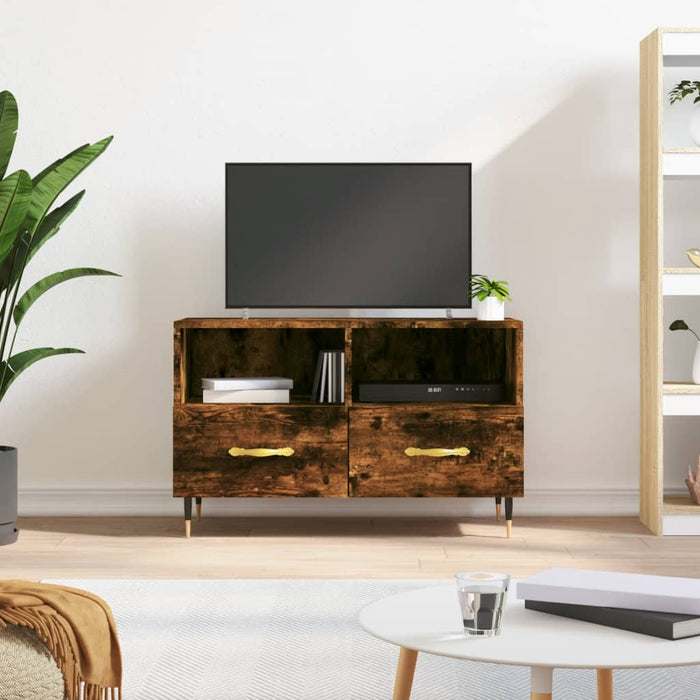 Tv-Meubel 80X36X50 Cm Bewerkt Hout