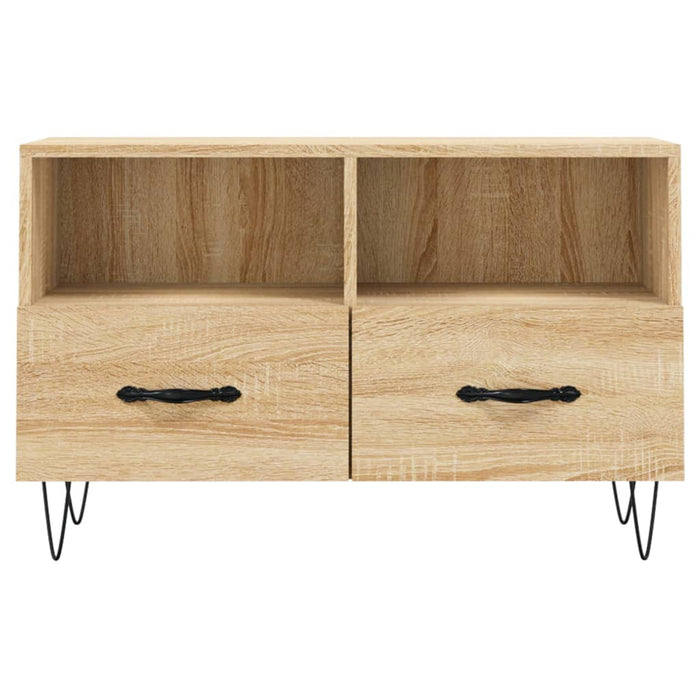 Tv-Meubel 80X36X50 Cm Bewerkt Hout