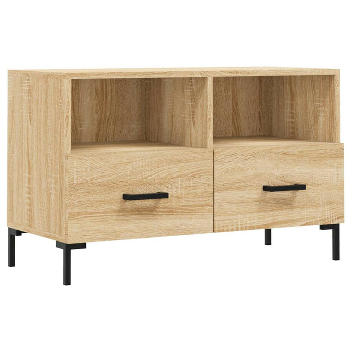 Tv-Meubel 80X36X50 Cm Bewerkt Hout Sonoma Eiken