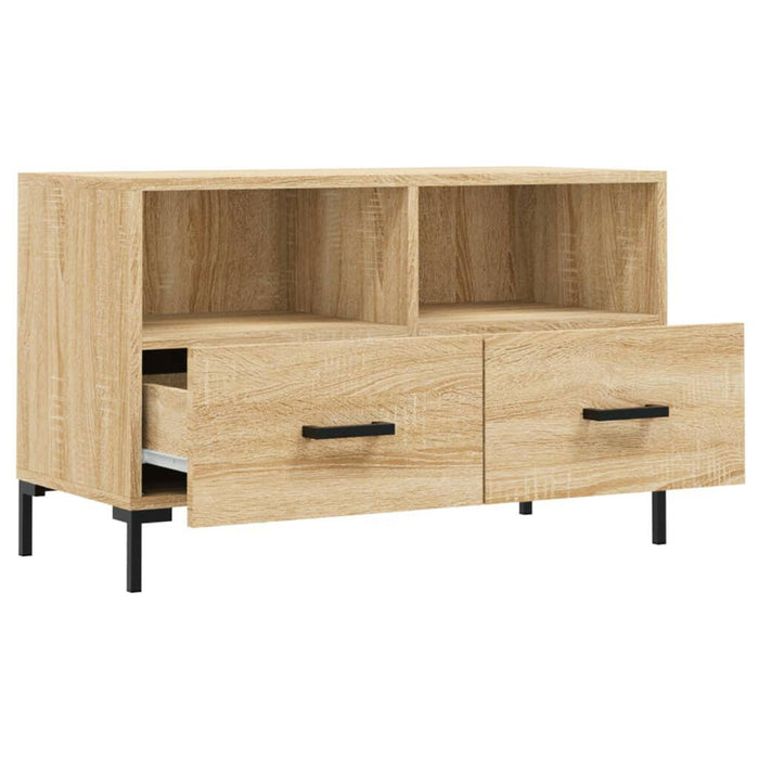 Tv-Meubel 80X36X50 Cm Bewerkt Hout Sonoma Eiken