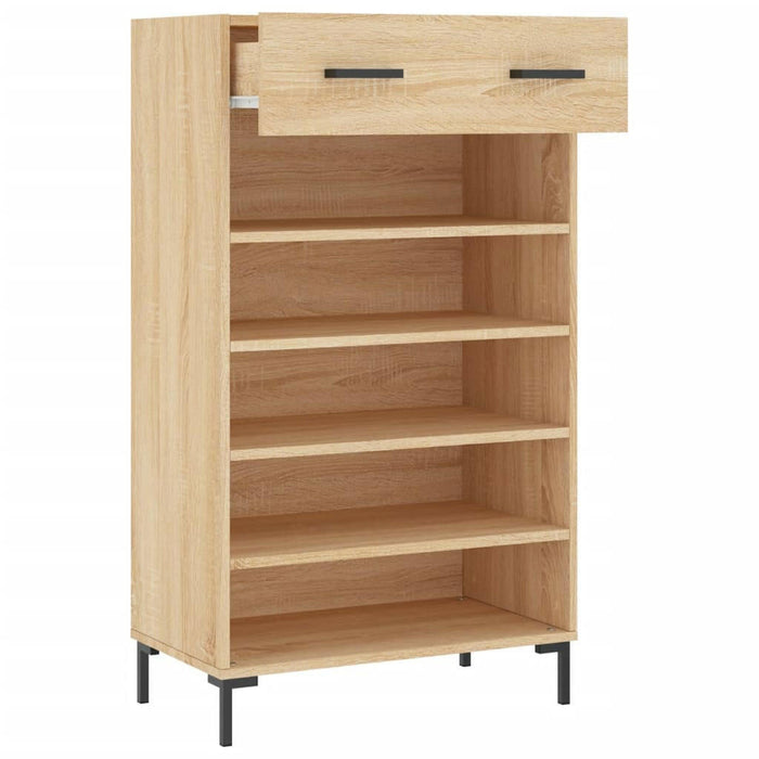 Schoenenkast 60X35X105 Cm Bewerkt Hout Sonoma Eikenkleurig