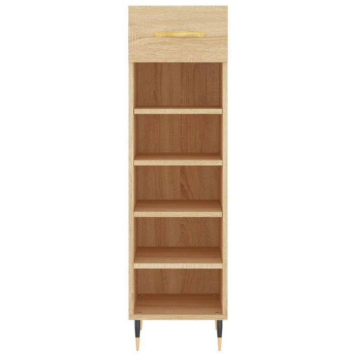 Schoenenkast 30X35X105 Cm Bewerkt Hout Sonoma Eikenkleurig