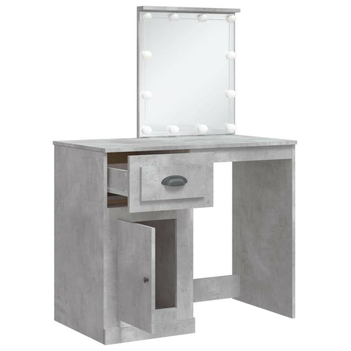 Kaptafel Met Led-Verlichting 90X42X132,5 Cm Betongrijs