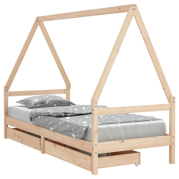 Kinderbedframe Massief Grenenhout