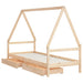 Kinderbedframe Massief Grenenhout