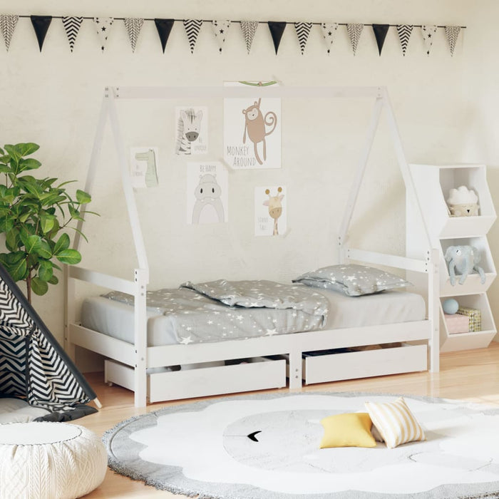 Kinderbedframe Massief Grenenhout