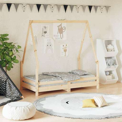 Kinderbedframe 80X160 Cm Massief Grenenhout