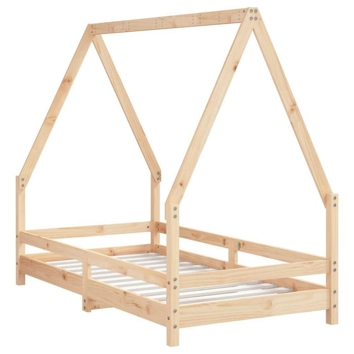 Kinderbedframe 80X160 Cm Massief Grenenhout