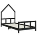 Kinderbedframe 90X200 Cm Massief Grenenhout Zwart