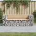 Tuinbank Schanskorfontwerp 184X71X65,5 Cm Massief Grenenhout