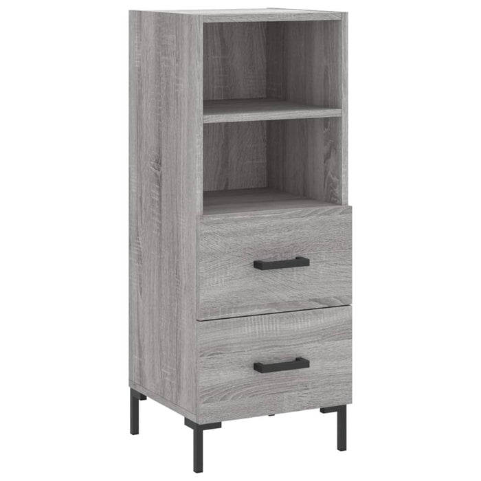 Hoge Kast 34,5X34X180 Cm Bewerkt Hout Eikenkleurig