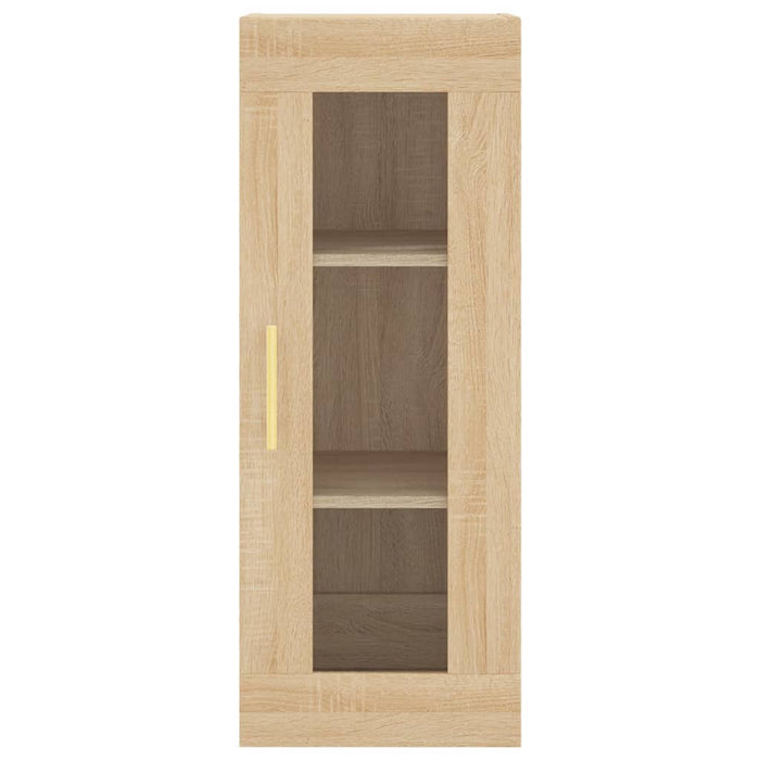 Hoge Kast 34,5X34X180 Cm Bewerkt Hout Kleurig