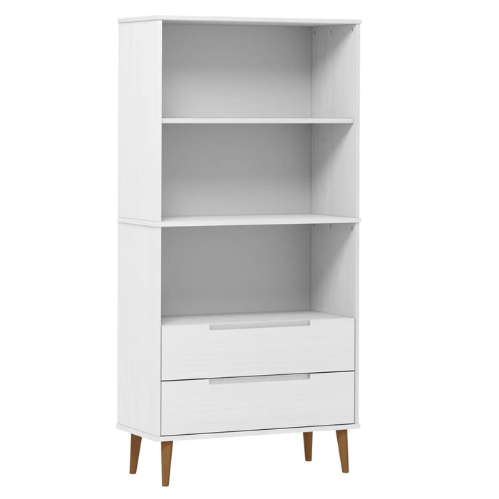 Boekenkast Molde 85X35X170,5 Cm Massief Grenenhout