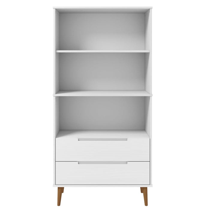 Boekenkast Molde 85X35X170,5 Cm Massief Grenenhout