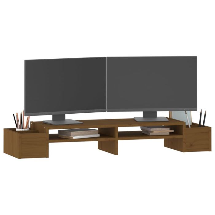 Monitorstandaard 100X27,5X15 Cm Massief Grenenhout