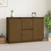 Dressoir 111X34X75 Cm Massief Grenenhout