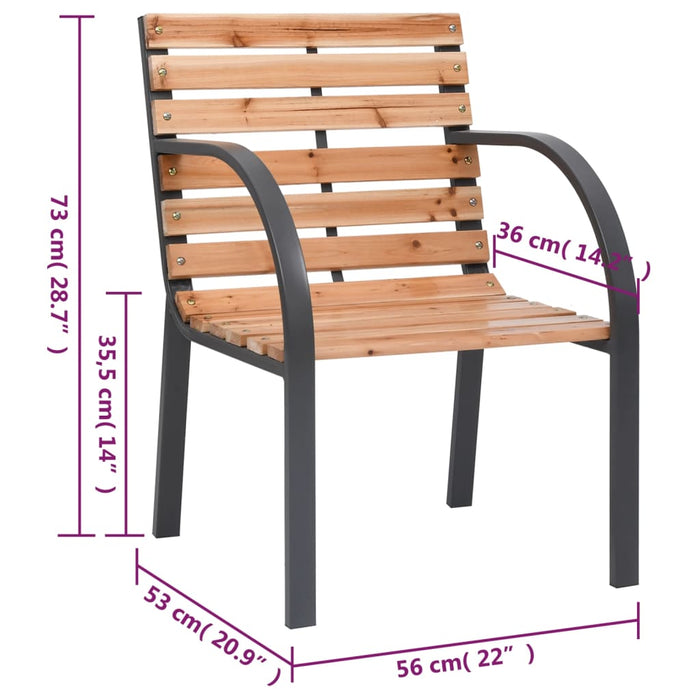 Tuinstoelen 2 St Massief Vurenhout Blauw