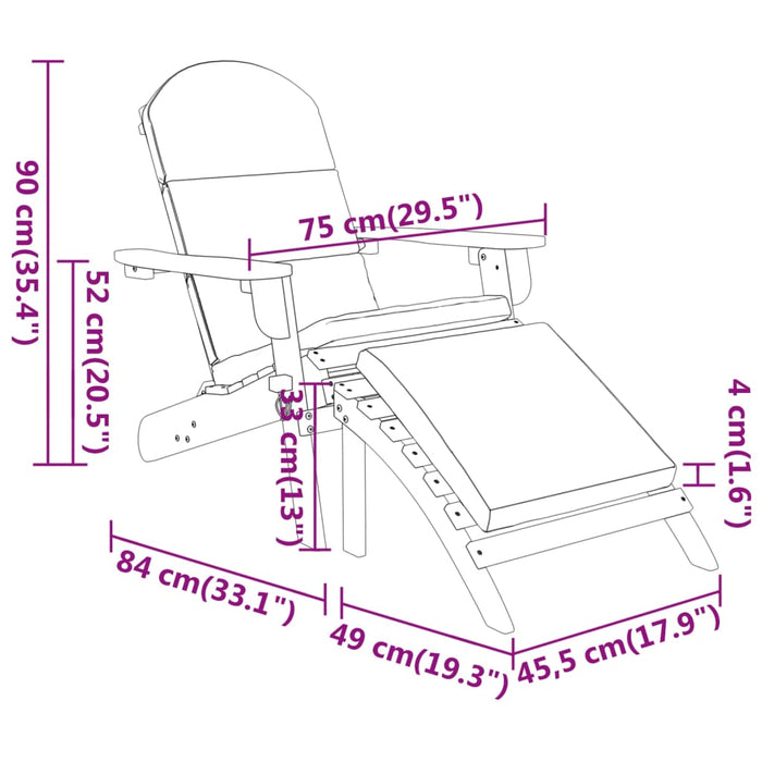 Loungeset Adirondack Massief Acaciahout