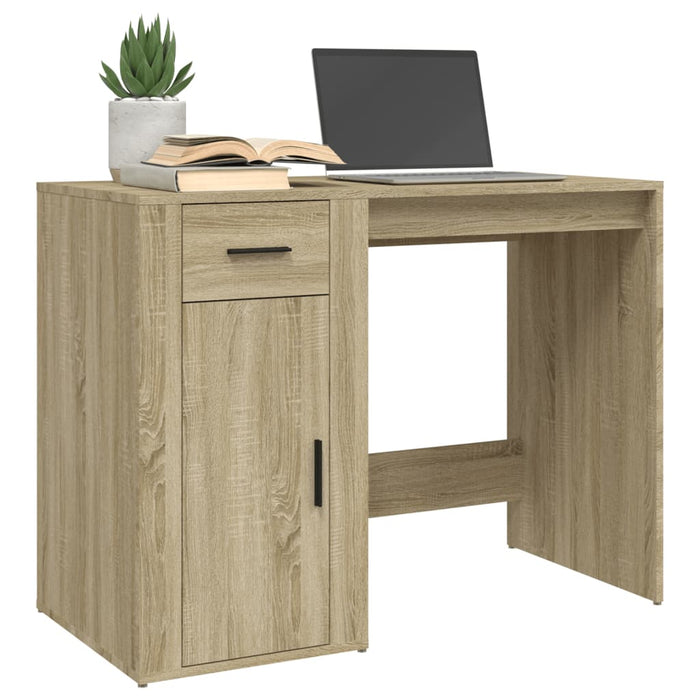 Bureau 100X49X75 Cm Bewerkt Hout Kleurig