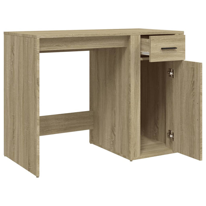 Bureau 100X49X75 Cm Bewerkt Hout Kleurig