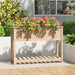 Plantenbak Met Schap 111,5X34,5X81 Cm Massief Grenenhout