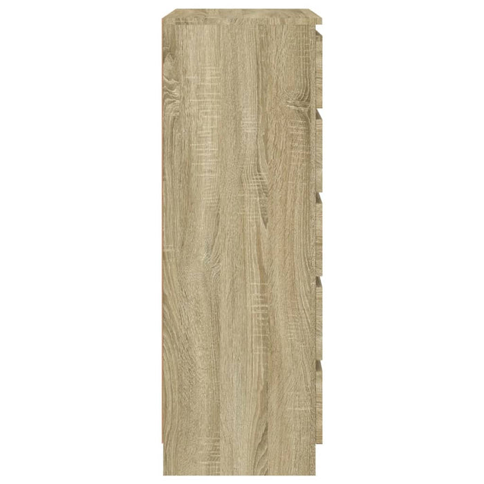 Ladekast 60X36X103 Cm Bewerkt Hout Sonoma Eikenkleurig