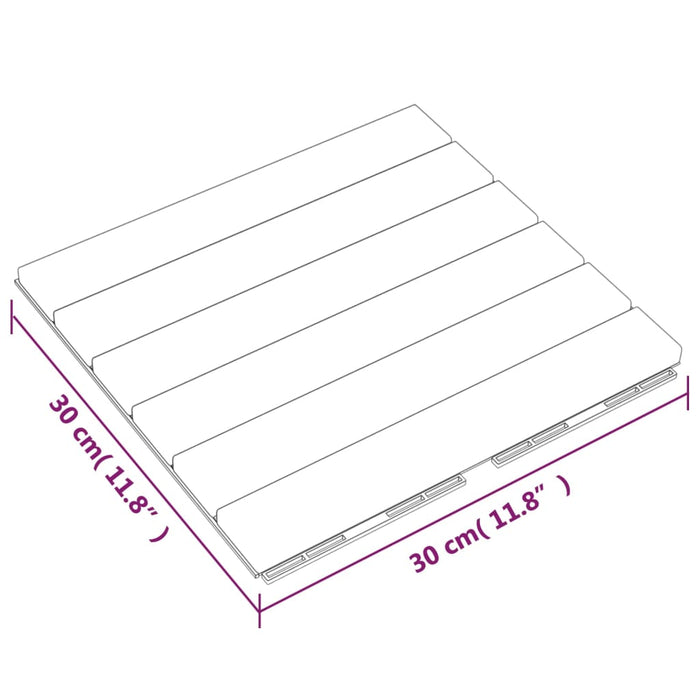 Terrastegels St 30X30 Cm Massief Teakhout Verticaal Patroon