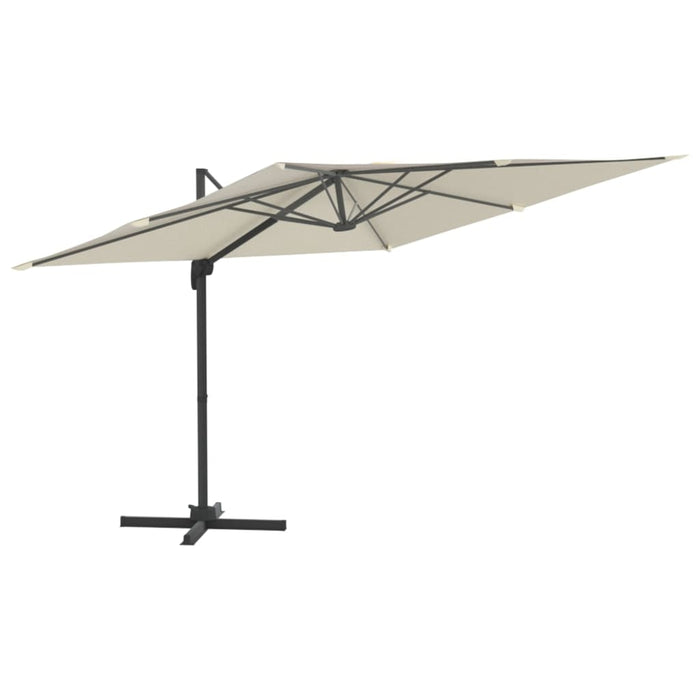 Zweefparasol Met Aluminium Paal 300X300 Cm Wit