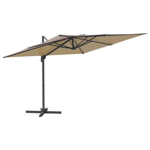 Zweefparasol Met Aluminium Paal 300X300 Cm Taupe Rood