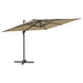 Zweefparasol Met Aluminium Paal 300X300 Cm Taupe Rood