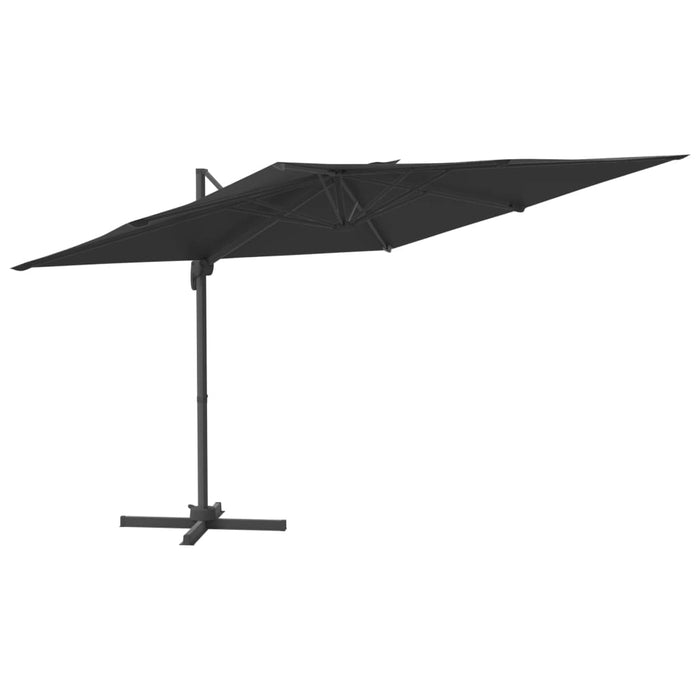 Zweefparasol Met Aluminium Paal 300X300 Cm Zwart