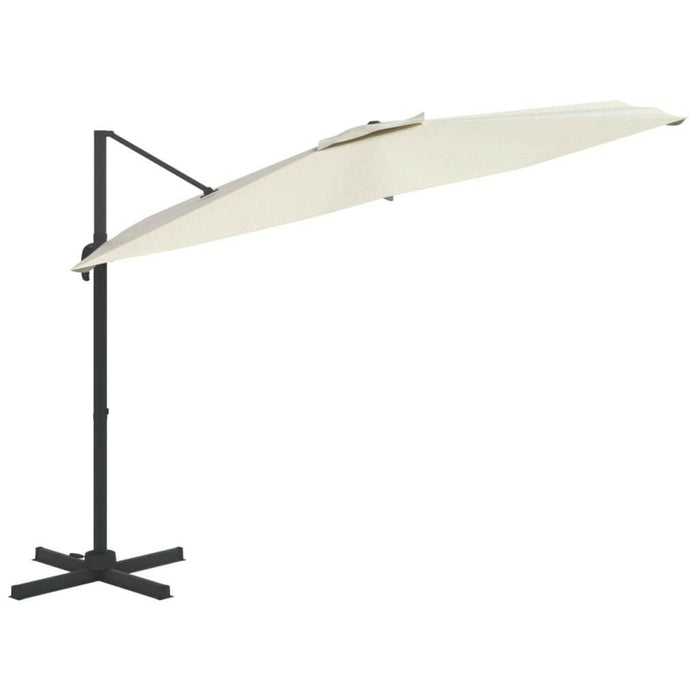 Zweefparasol Met Led-Verlichting 400X300 Cm Zandwit