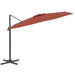 Zweefparasol Met Led-Verlichting 400X300 Cm Terracottakleurig