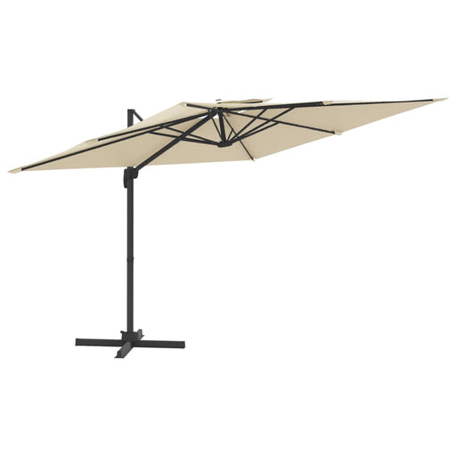 Zweefparasol Met Dubbel Dak 400X300 Cm Zandwit