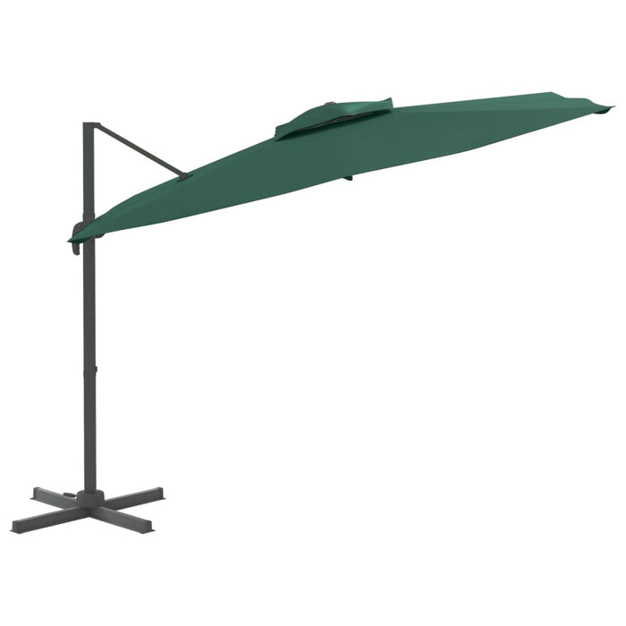 Zweefparasol Met Dubbel Dak 300X300 Cm Groen