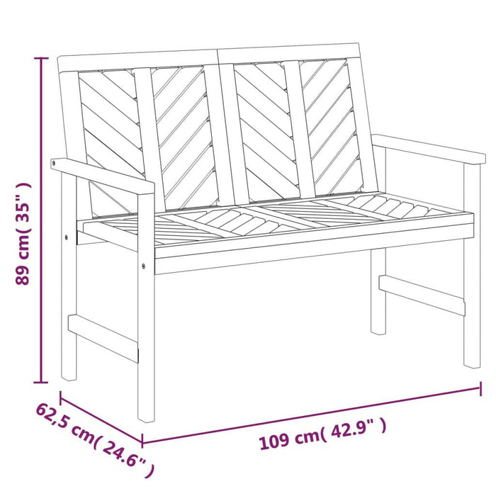 Tuinbank 109 Cm Massief Acaciahout