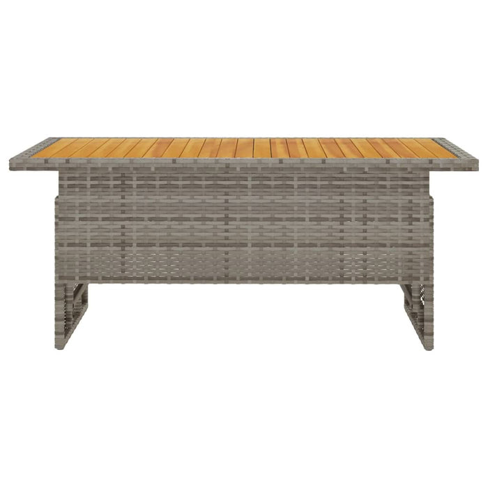 Tuintafel 100X50X43/63 Cm Acaciahout En Poly Rattan