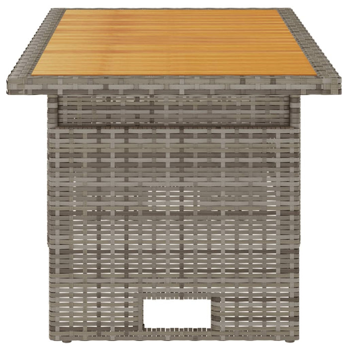 Tuintafel 100X50X43/63 Cm Acaciahout En Poly Rattan