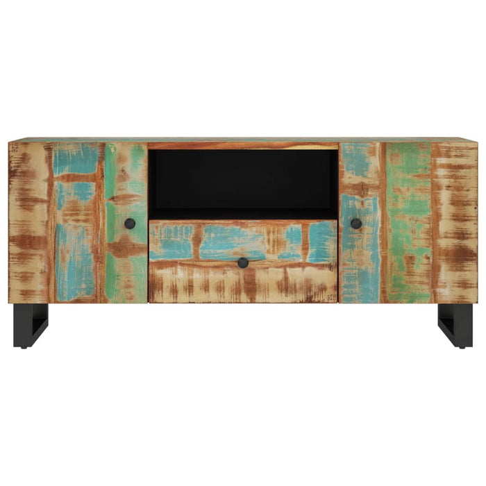 Tv-Meubel 105X33,5X46 Cm Massief Hout Gerecycled Bewerkt Hout