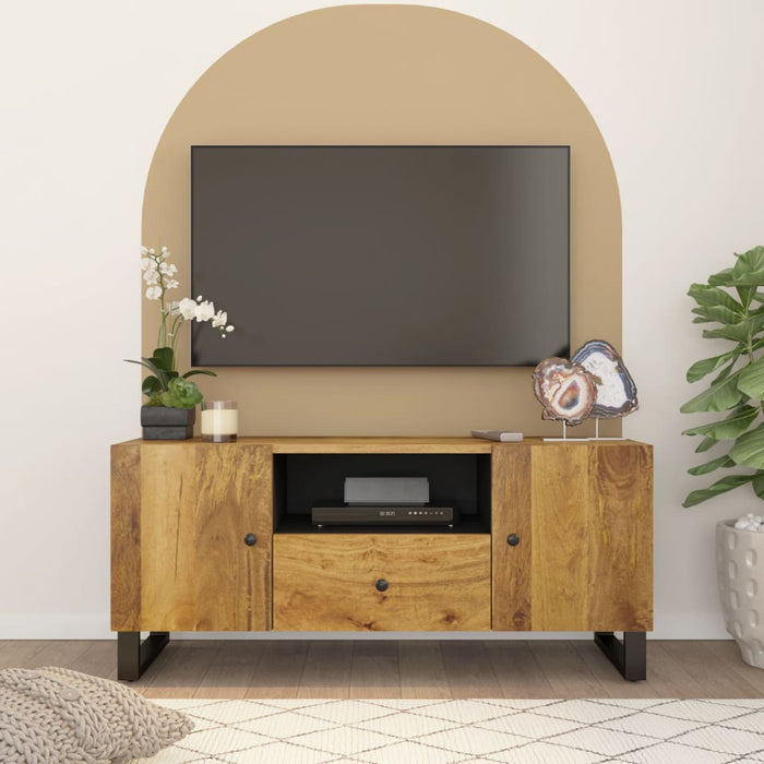 Tv-Meubel 105X33,5X46 Cm Massief Hout Gerecycled Bewerkt Hout