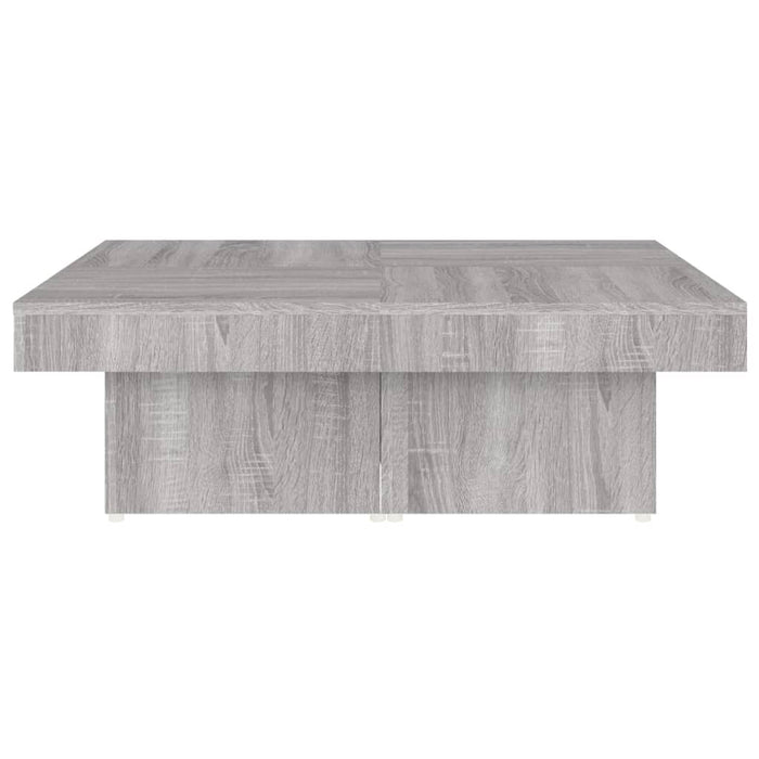 Salontafel 90X90X28 Cm Bewerkt Hout Eikenkleurig